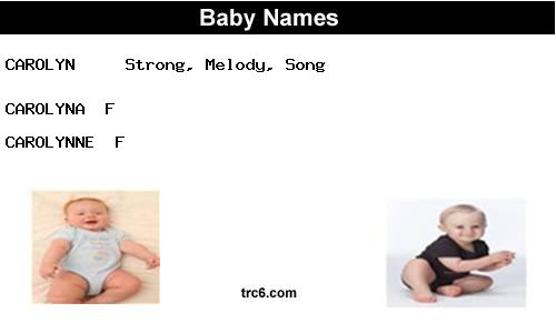 carolyna baby names